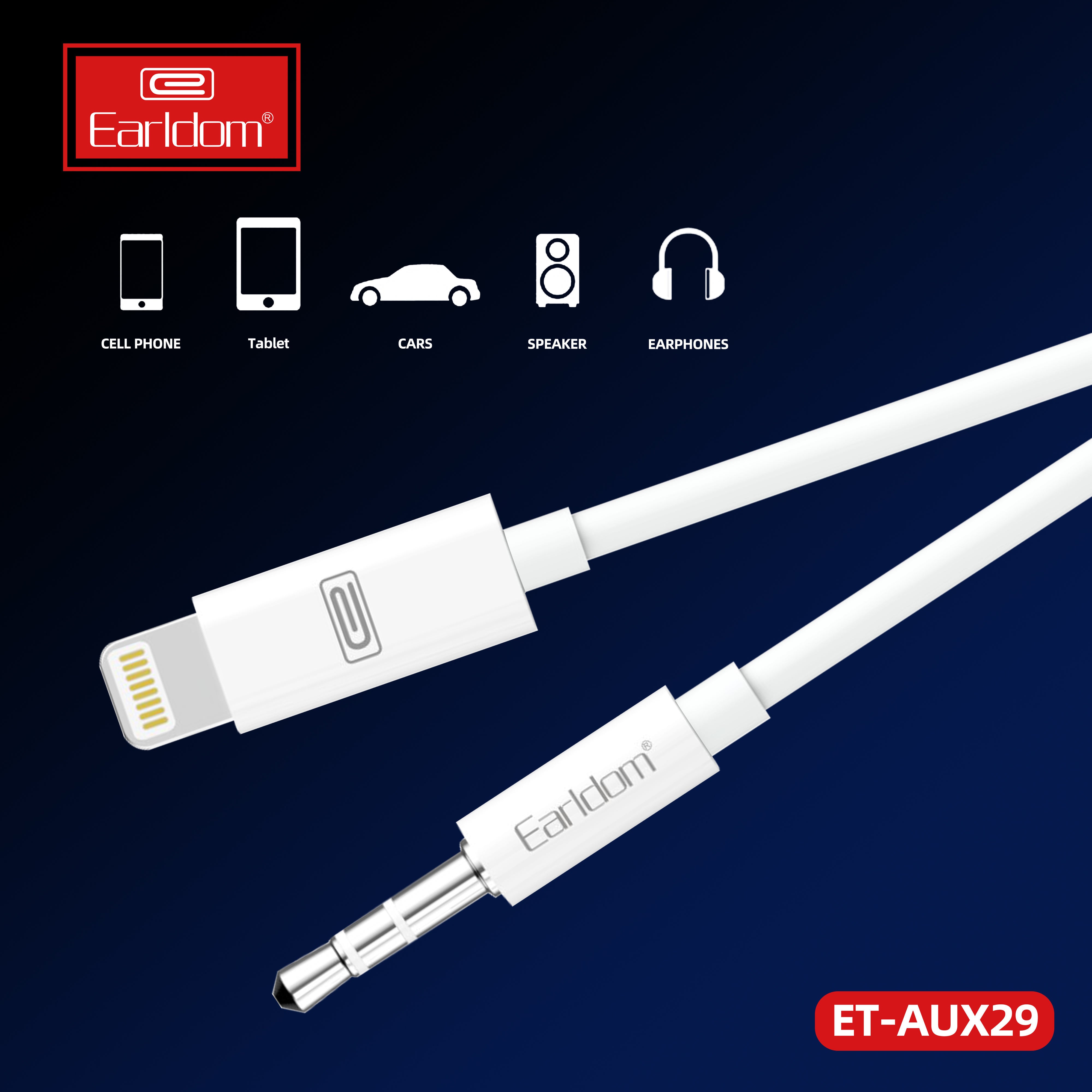 ET-AUX29 100CM Aux cable to lighting ET-AUX29 100CM Aux cable to lighting